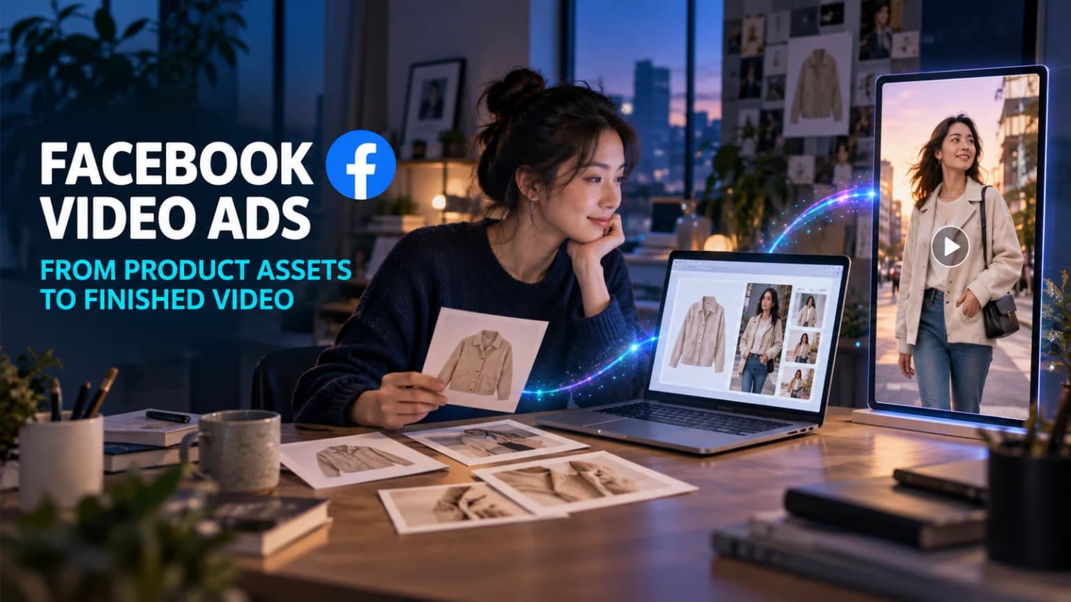 Facebook 视频广告:用商品素材直接生成成片
